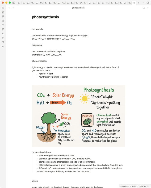 Digitized note after OCR processing